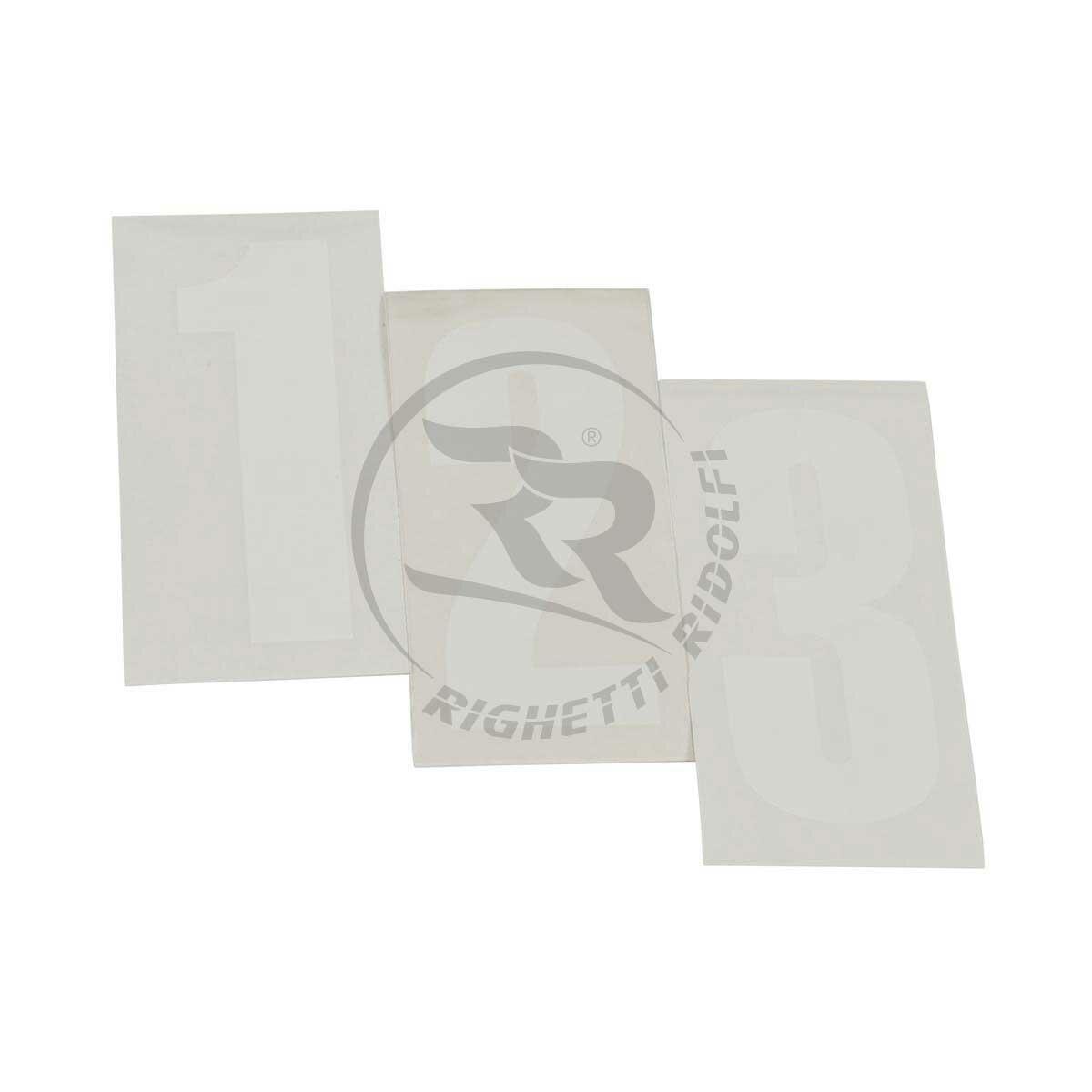 Adesivo Numero 3 Da Corsa Per Modellini RC - Decalcomania Argento E